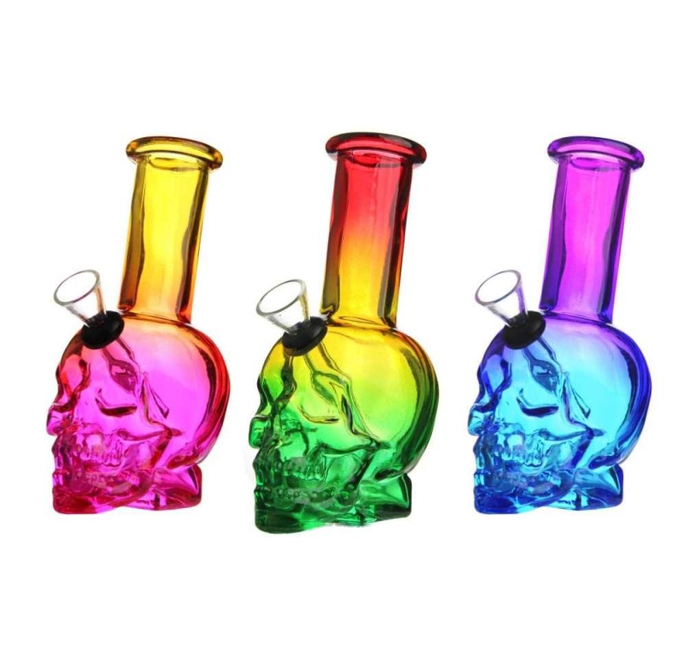 Бонг Bubbler Skull multicolor