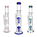 Бонг стеклянный double perc medusa 40cm