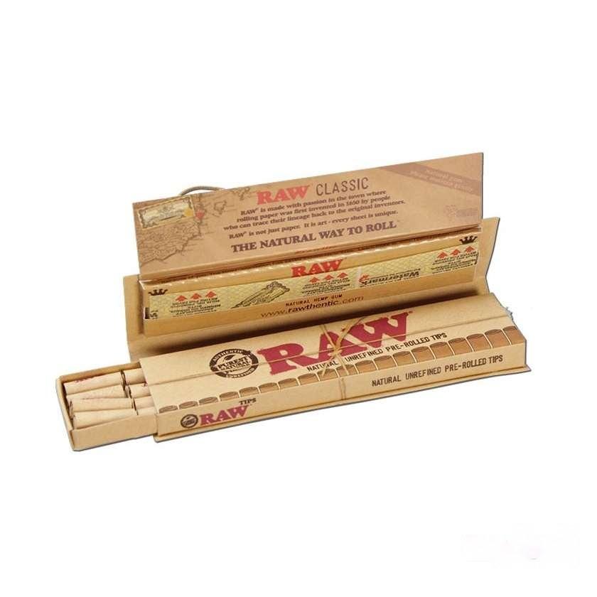 Бумажки RAW Masterpiece Papers KS Slim+pre-rolled tips