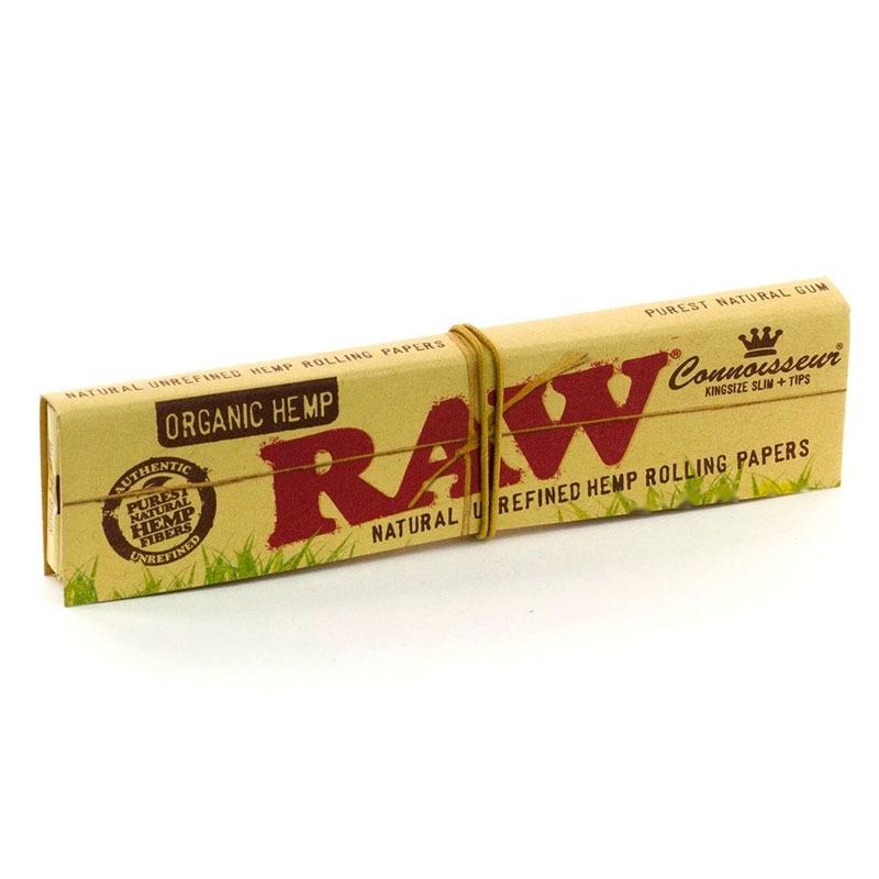 Бумажки с фильтрами RAW Connoisseur Organic Hemp King Size Slim