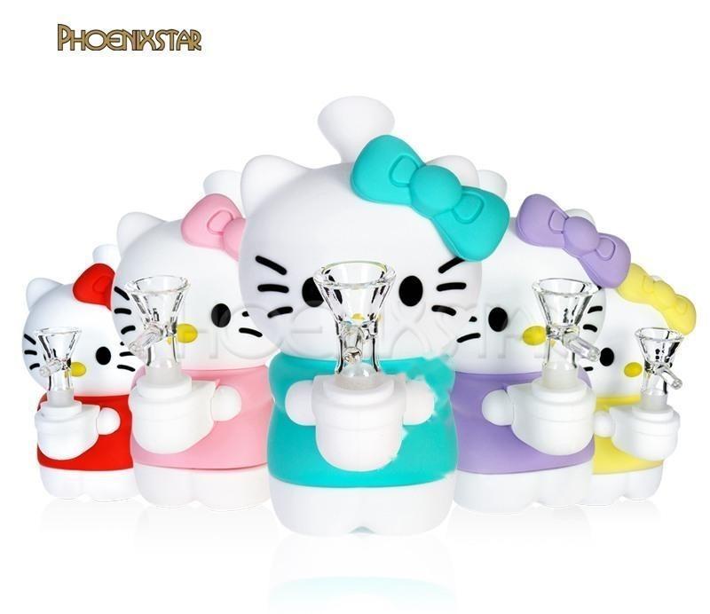 Бонг силиконовый Hello Kitty